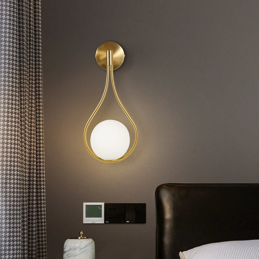 Modern Glass Ball Wall Lamp Wall Sconce Light Fixtures Fit Bathroom Bedroom Gold Outstanding Lighting Effect Meet Your Needs