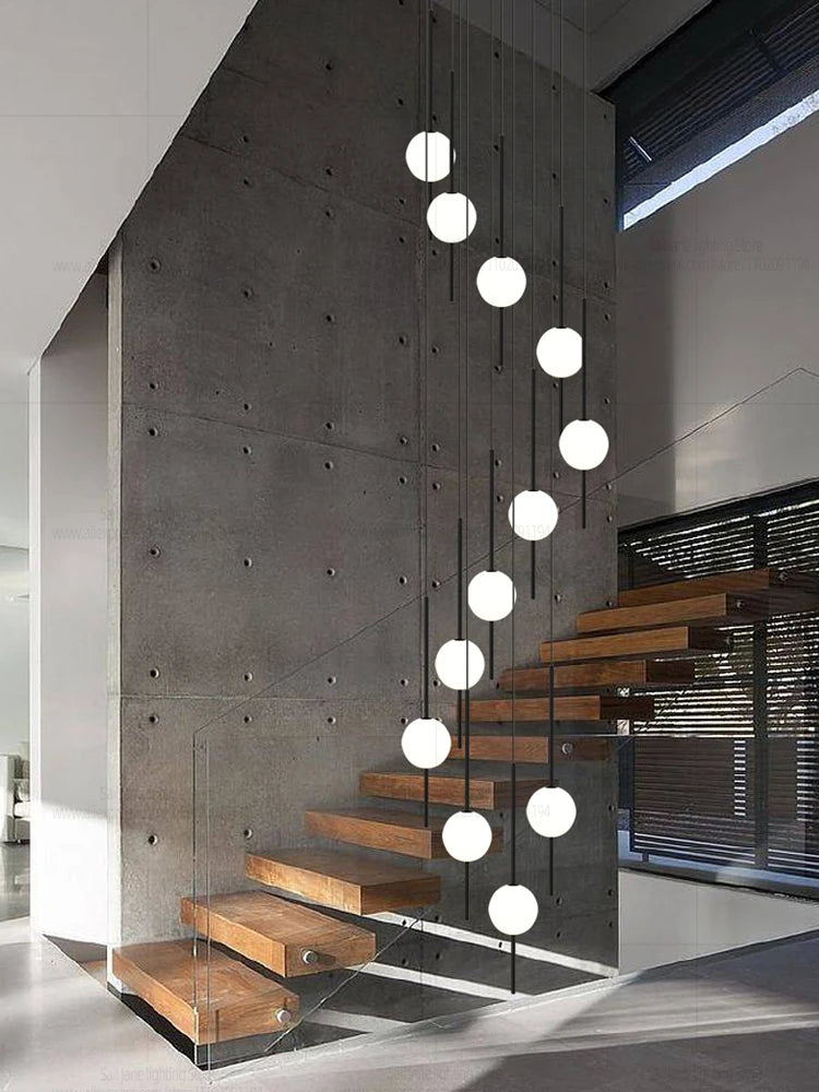 Modern LED Pendant Light For Home Decoration Living Room Lighting Minimalist Luster Dining Table Hanging Staircase Chandelier