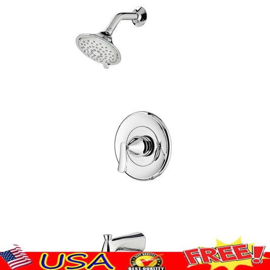 Three Function Showerhead Tub and Shower Trim Kit with Valve Anti-Scald Pressure Balance Diverter Ceramic Disc WaterSense