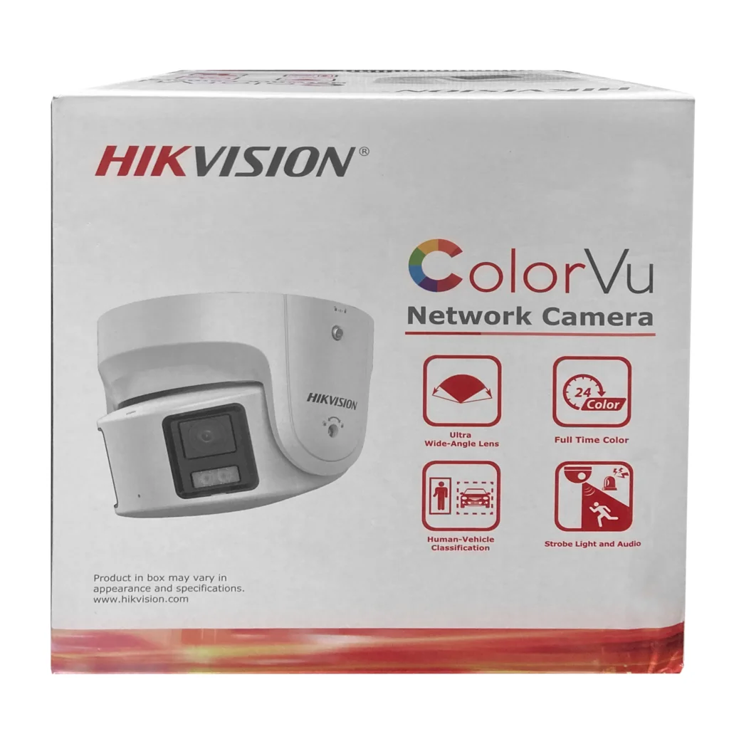 Hikvision 8MP IP Camera Panoramic ColorVu Turret DS-2CD2387G2P-LSU/SL 4K Security Double Lens Color Night Built-in Mic Speaker