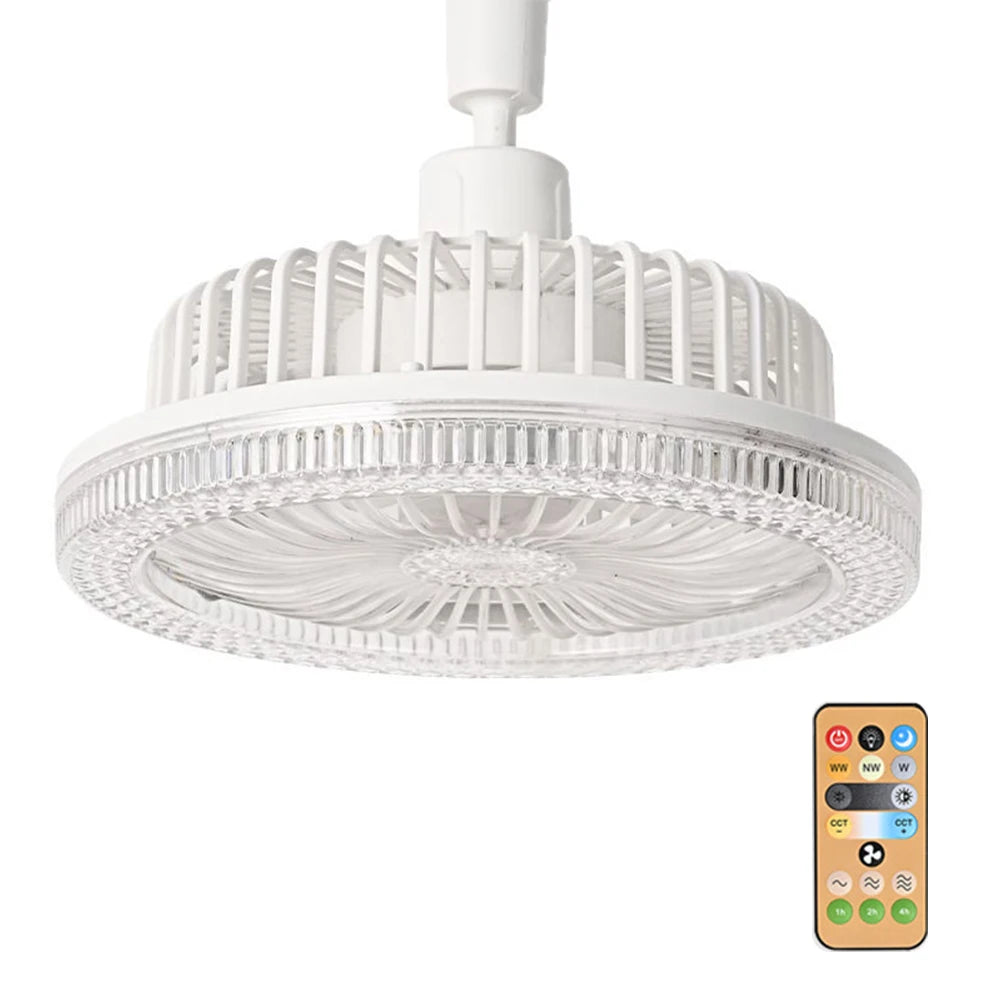 Modern Ceiling Fan with Lights and Remote 3 Speeds Dimmable Silent Ceiling Fan for Bedroom Kitchen Living Room