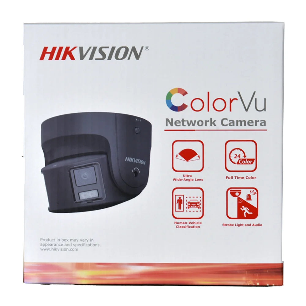 Hikvision 8MP IP Camera Panoramic ColorVu Turret DS-2CD2387G2P-LSU/SL 4K Security Double Lens Color Night Built-in Mic Speaker