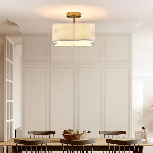Modern Flower-Shaped Ceiling Light Fixture, E12 Bulb Base 110V Wall Switch Control Indoor Ceiling Mount Lighting Fit 8-12m² Area