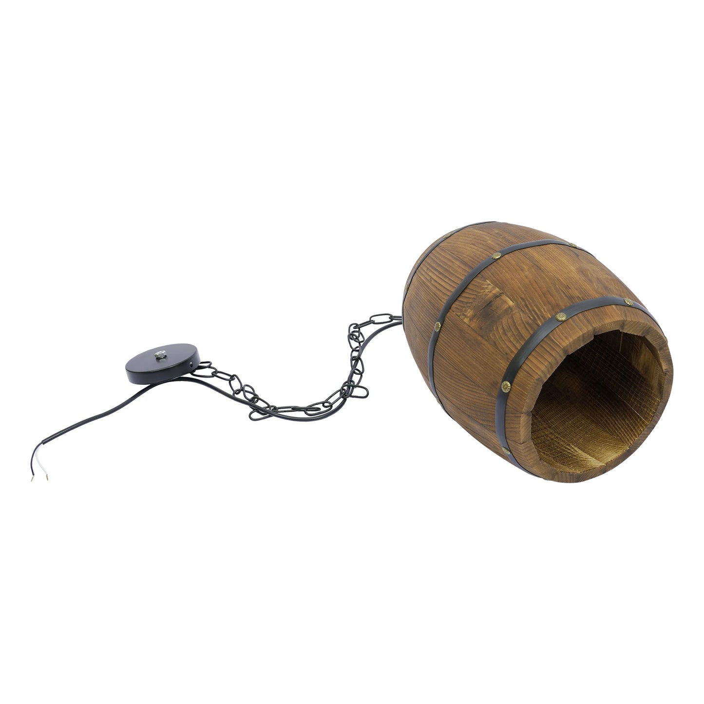 Retro Lamp Fixtures bar Cafe E27 Wood Wine Barrel Hanging Ceiling Lamp For Bedrooms Study Living Room Cafes and Bars
