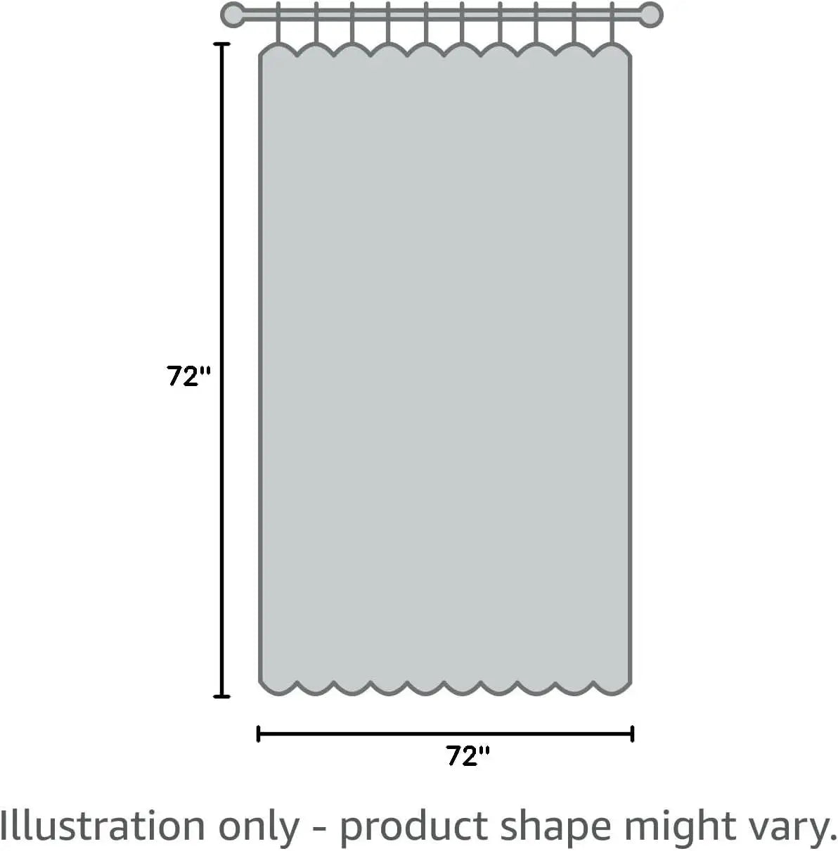 Shower Curtain Soft Microfiber Fabric Shower Curtain or Liner for Bathroom, Bathtub Embossed Pattern Water Repellent 72x72Inches