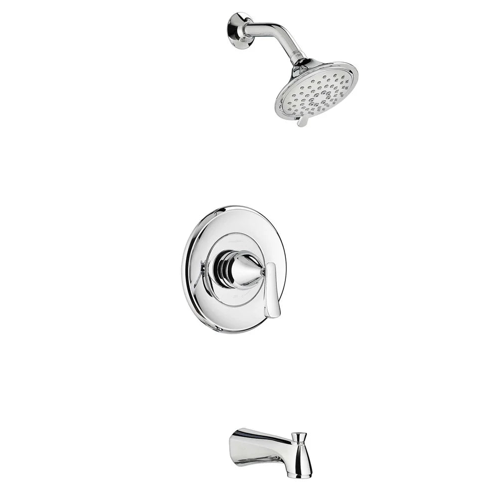 Three Function Showerhead Tub and Shower Trim Kit with Valve Anti-Scald Pressure Balance Diverter Ceramic Disc WaterSense