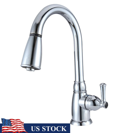 14 Inch High Arc Pull Down Kitchen Faucet with Detachable Sprayer RVs Easy Installation Durable Synthetic Construction