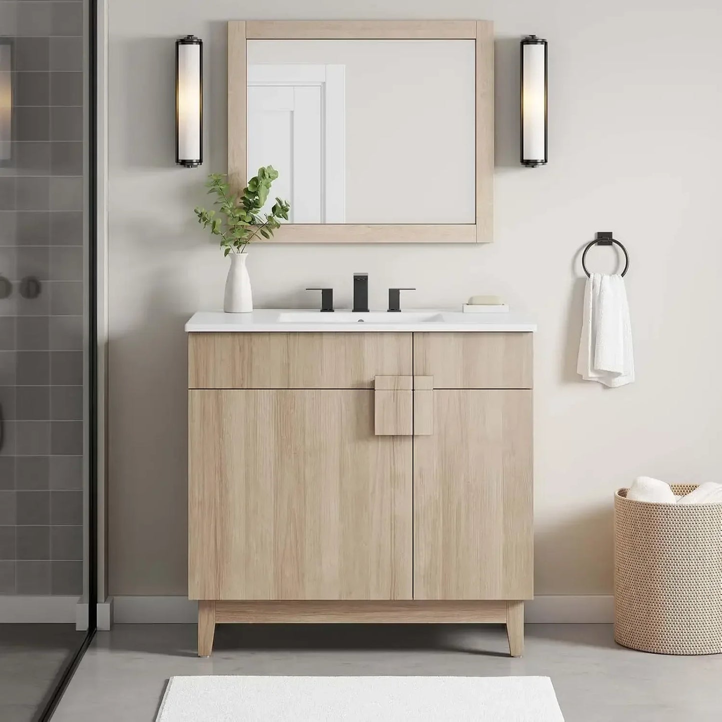 EEI-6400-WAL Miles 36” Bathroom Vanity Cabinet (Sink Basin Not Included)