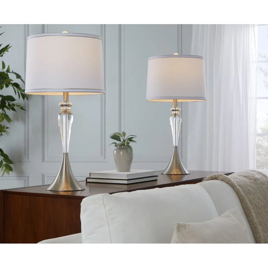 Appeal Appeal contemporary Bulbs Clear Clear crystal Crystal Lamps Listed Table Table lamps Ashland 28 Contemporary Crystal Tabl