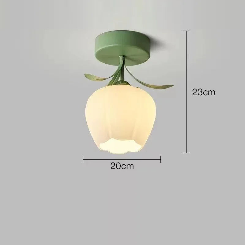 French Style Minimalist Modern Flower Ceiling Light Balcony Foyer Dressing Room Balcony Indoor Decoration