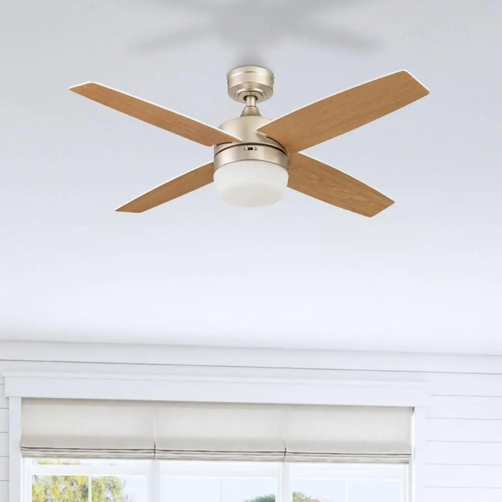 44 Inch Ceiling Fan with Light Remote Control Dimmable Integrated LED Reversible Blades Reverse Airflow Indoor Modern Home Use