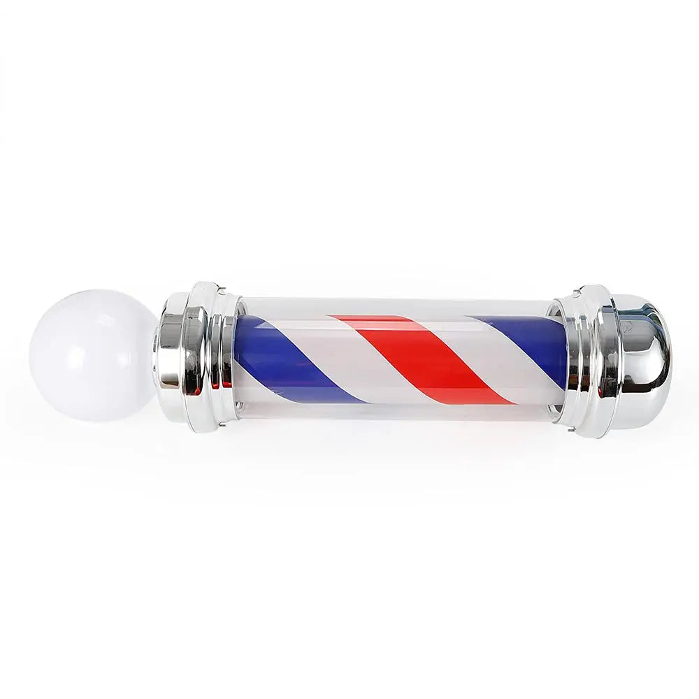 32'' Outdoor Barber Pole Rotating Light Salon Sign Illuminated Red White Blue LED Classic Hair Shop Open Sign Rotating Strips