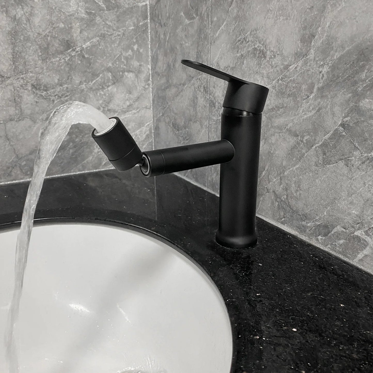 Bathroom Sink Faucet, Single Hole Bathroom Faucet Modern Single Handle Vanity Basin Faucet Stream Deck Kitchen Faucet