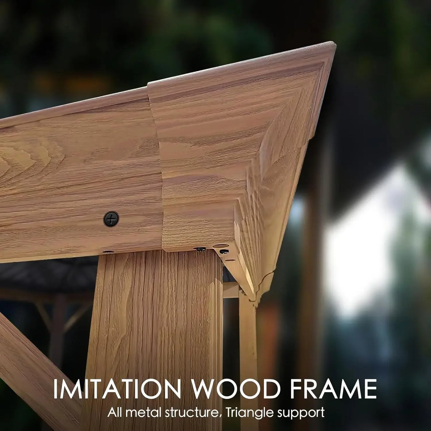 12’x12’ Hardtop Gazebo, Outdoor Permanent Metal Pavilion with Netting for Patio, Deck and Lawn (12ft x 12ft)