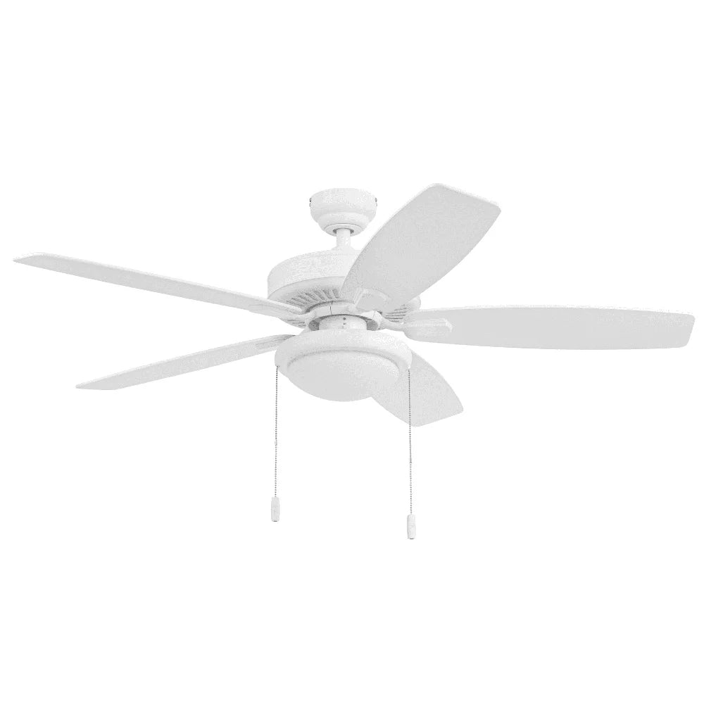 52 Inch Indoor Outdoor Ceiling Fan with Light Dimmable Pull Chains Reversible Motor 3 Speed Energy Efficient Patios Porches