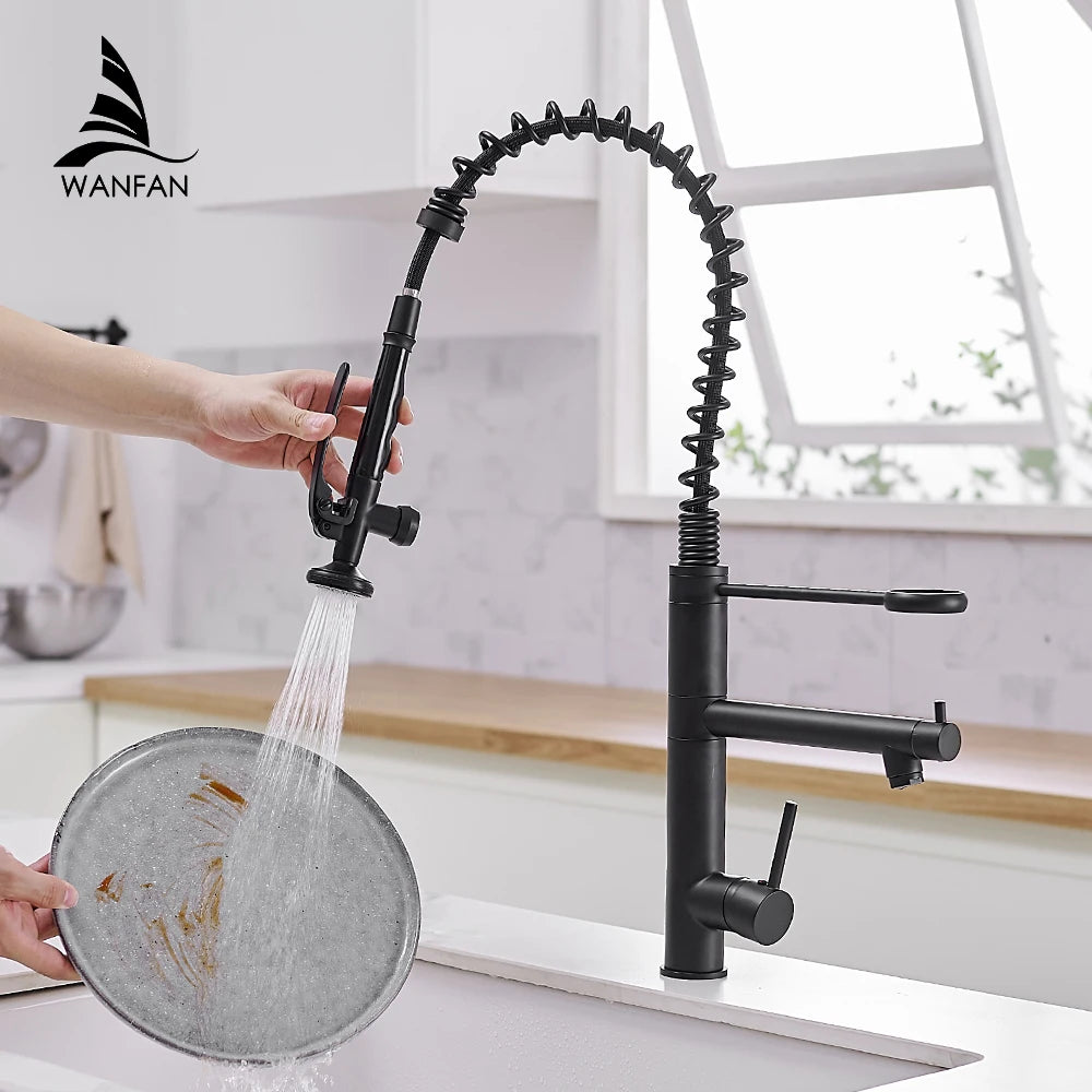 Kitchen Faucet Chrome Brass Tall kitchen faucet mixer Sink Faucet Pull Out Spray Single Handle Swivel Spout Mixer Taps MH-4829