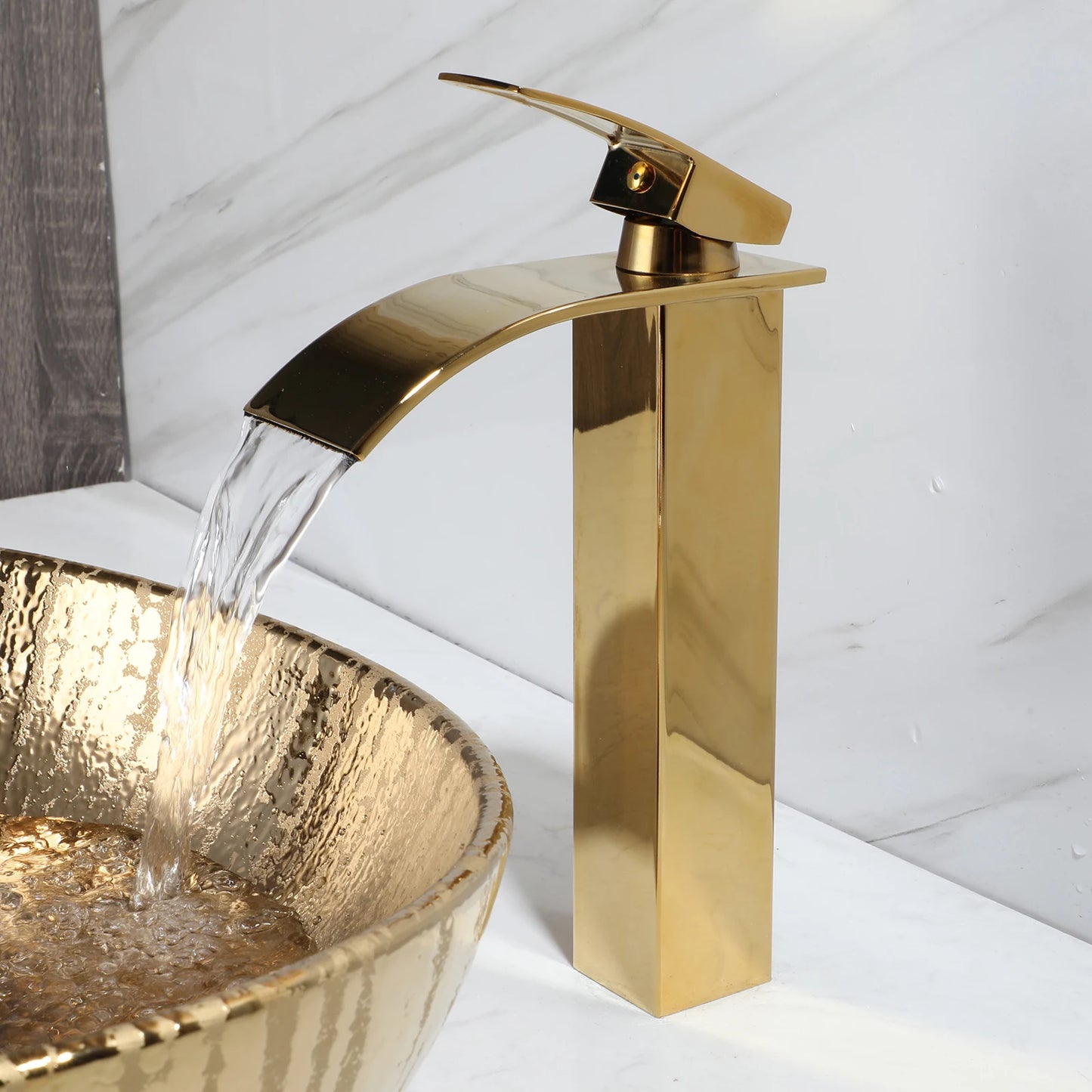 ZAPPO Gold Ceramic Bathroom Vessel Sink Oval Bathroom Sink Above Counter Vessel Sinks for Bathrooms Vintage Bowl Small Sink US