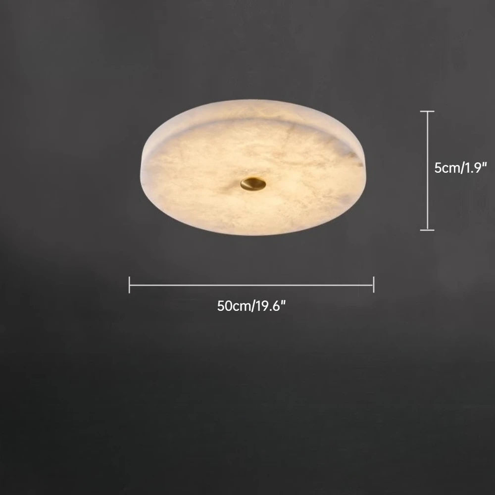 Modern Simple LED Natural Marble Ceiling Lamp Living Room Bedroom Corridor Circular Ultra-thin All-copper Wall Lamp Indoor Decor