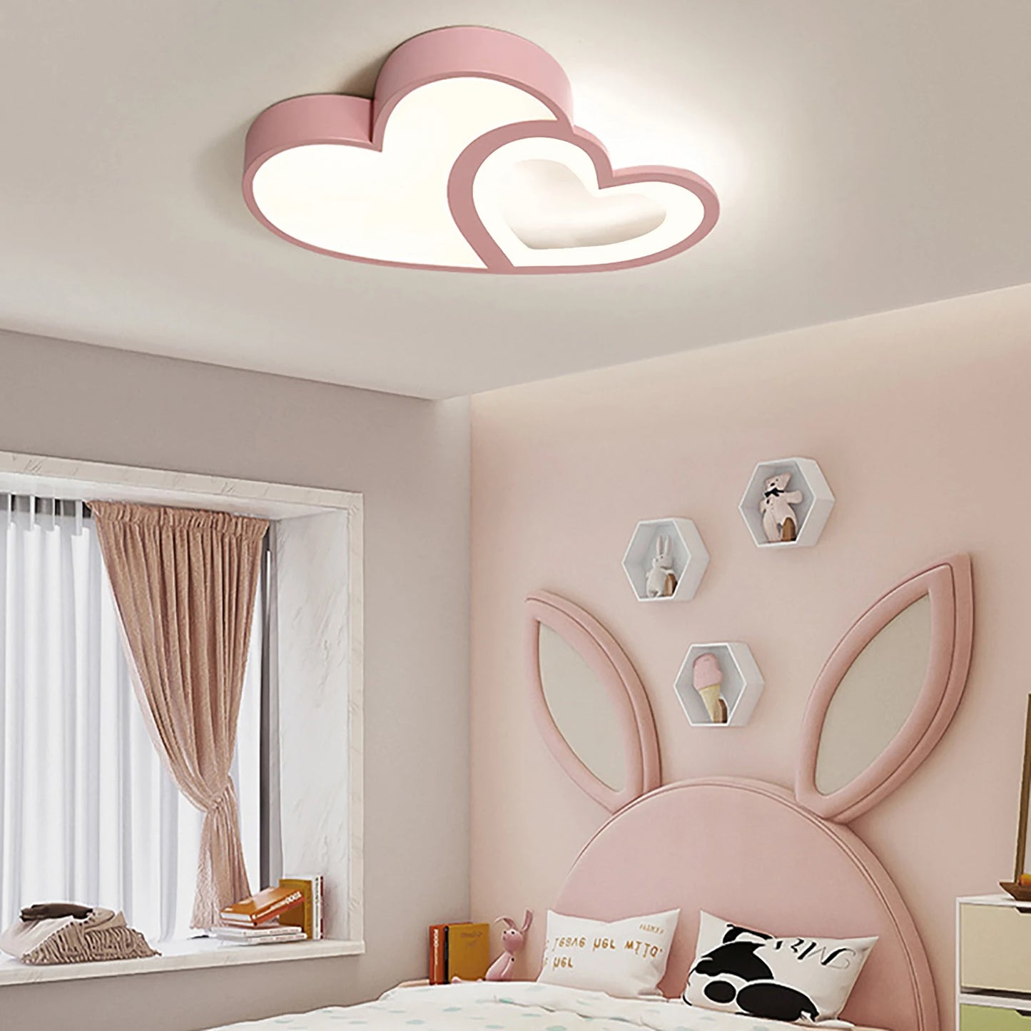 110V/220V  35 W Pink Ceiling Light Children's Room Lamp Dimmer Chandelier LED Baby Lamp Light With Remote Control