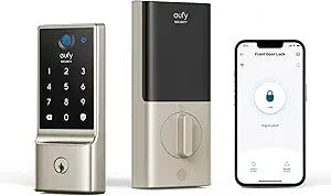 Smart Lock C220, Fingerprint Keyless Entry Door Lock, Built-in Wi-Fi, App Remote Control, Front Door Smart Deadbolt, IP53 Water