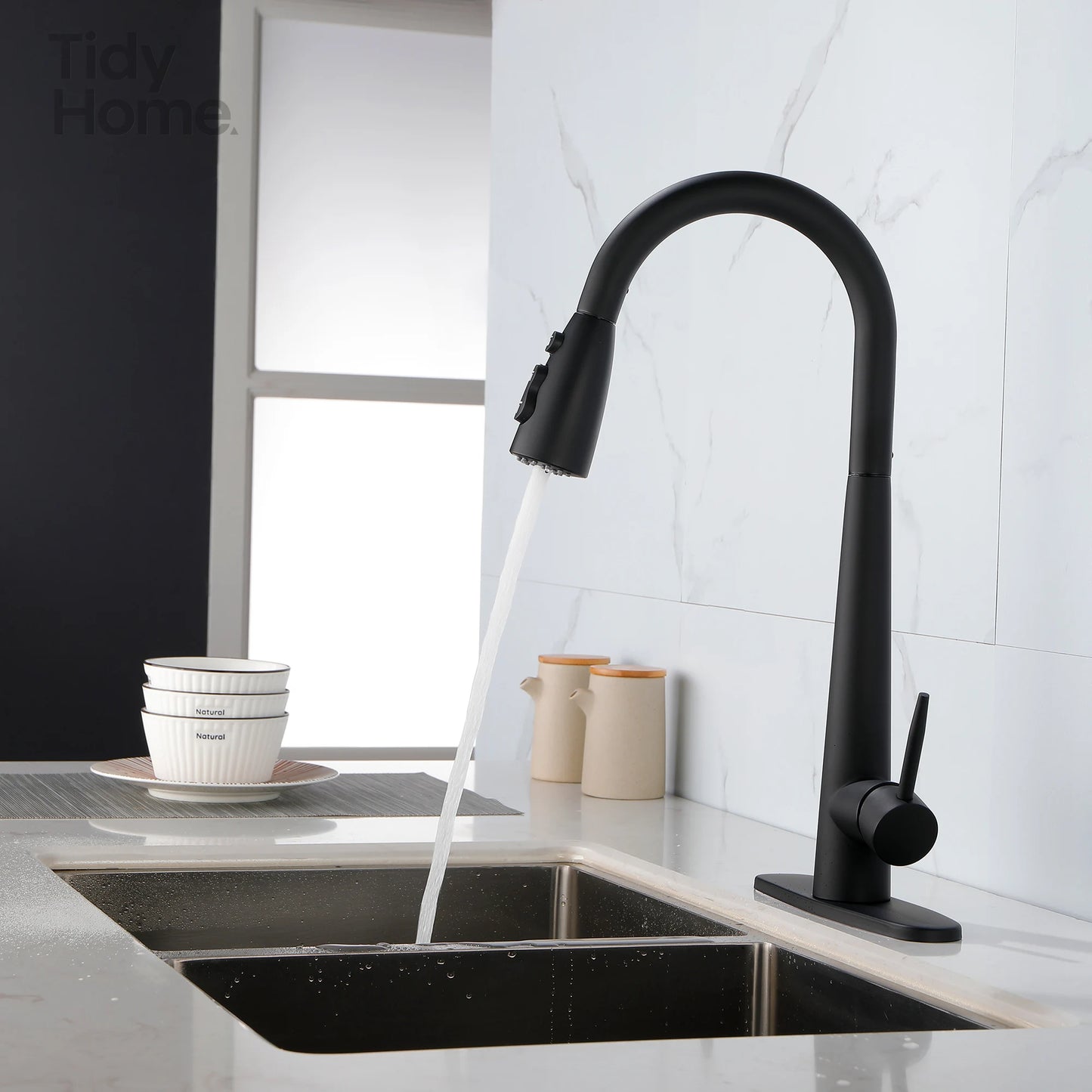 Kitchen Faucets with Pull Down Sprayer, Kitchen Sink Faucet with Pull Out Sprayer, Single Handle Copper Kitchen Faucet