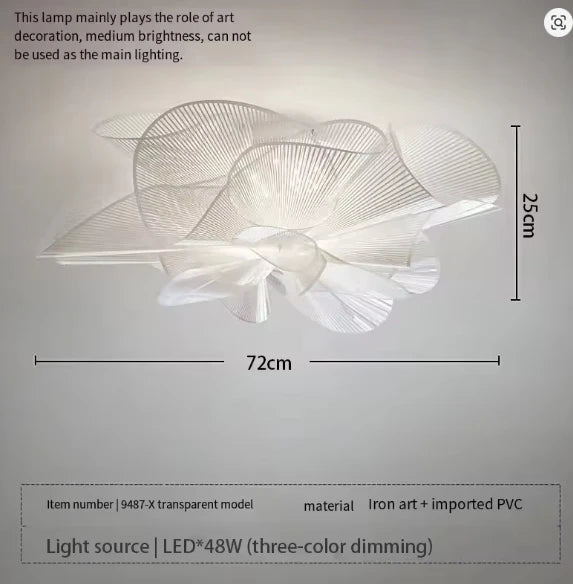 H5-Bedroom Light New Lamp Luxury Modern Simple Chandelier  Northern Europe Advanced Sense Petal Lamps LED Ceiling Lamp
