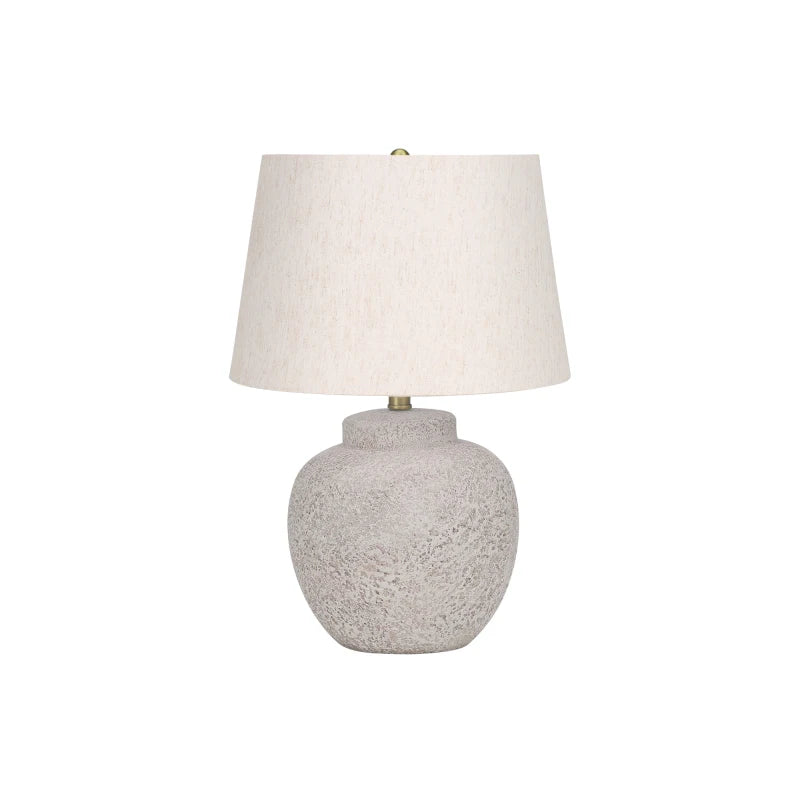 Accent Ambiance Attached ft Base Base cream Lamp Lighting Shade Space Table Lighting, 22h, Table Lamp, Cream Concrete, Ivory / C