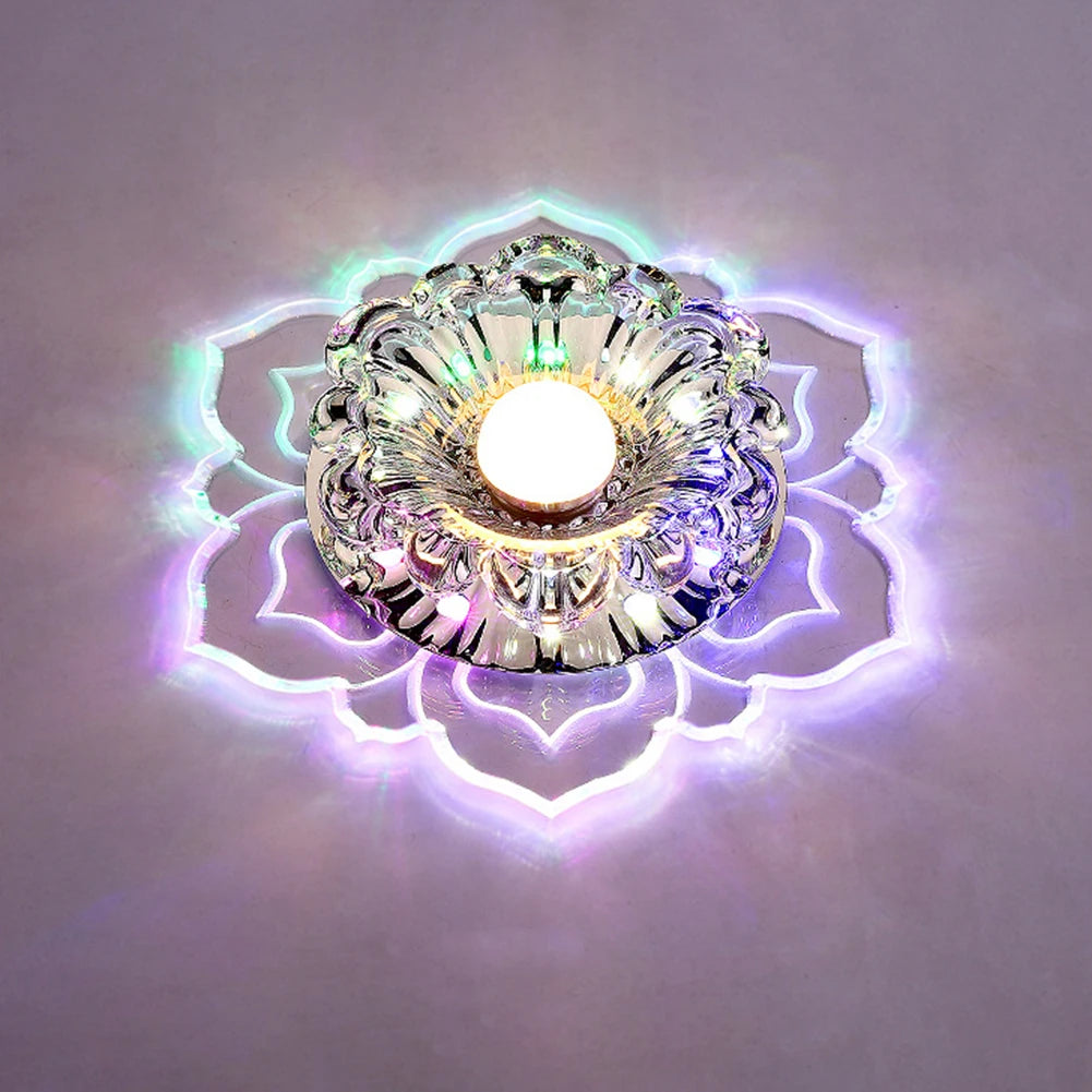 Modern LED Ceiling Light 3W Surface Mounted Crystal Lampshade Gallery Spotlight for Hallway Living Room Bedroom Ceiling Light