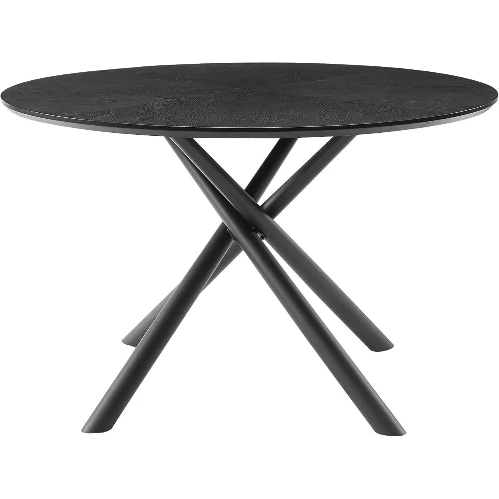 47.25" Round Dining Table, Farmhouse Kitchen Table for 4-6 People Dining Room Table Cofee Table for Kitchen