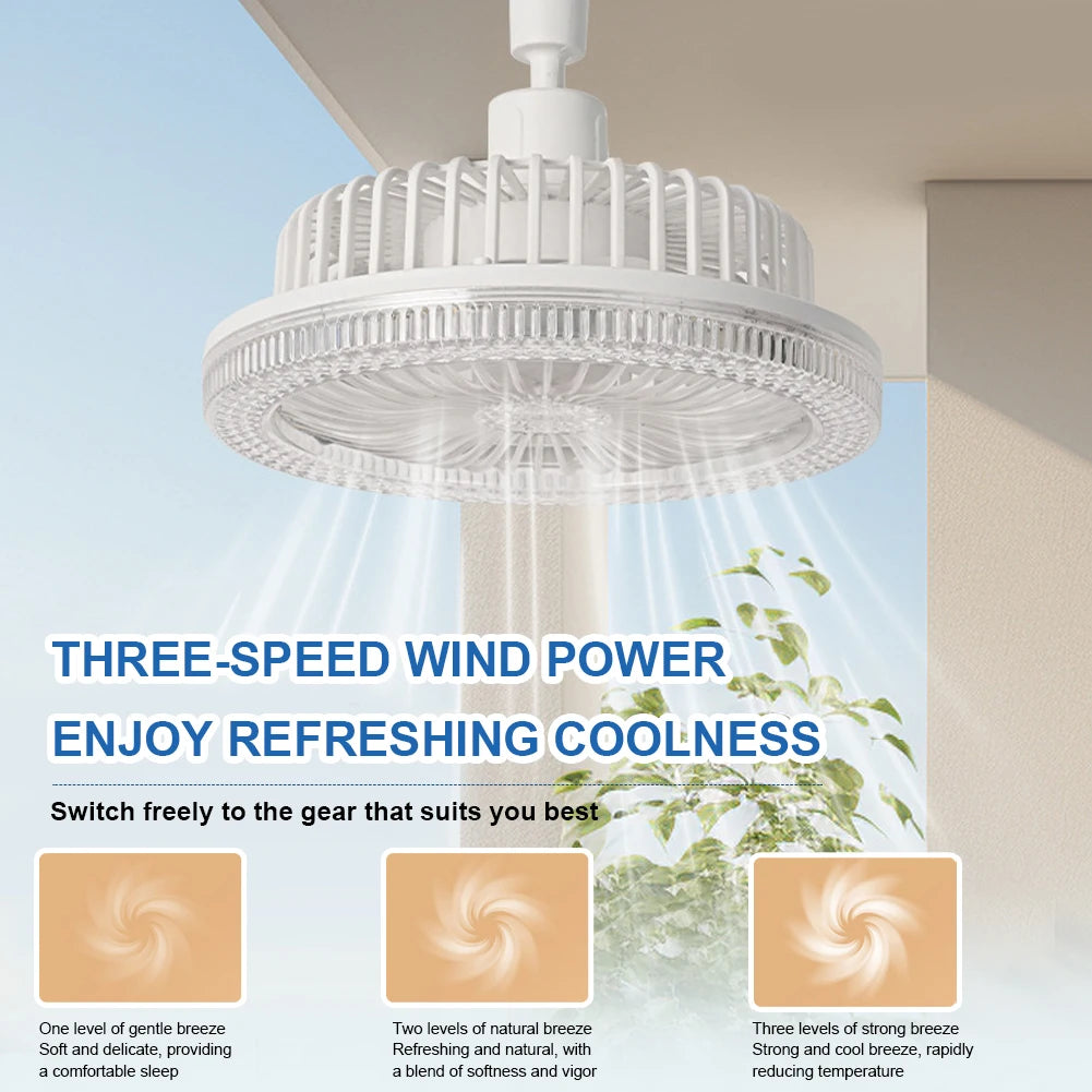 Modern Ceiling Fan with Lights and Remote 3 Speeds Dimmable Silent Ceiling Fan for Bedroom Kitchen Living Room