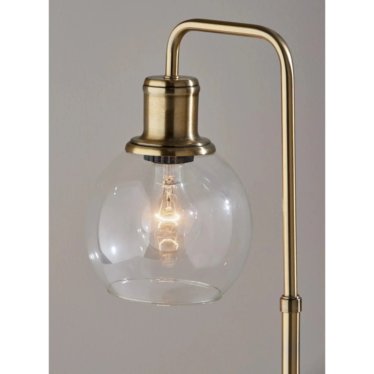 20.5 in Metal Gold Finish Desk Lamp with USB, Glass Shade, Modern Design, New Condition ,Adult Use,No assembly required.