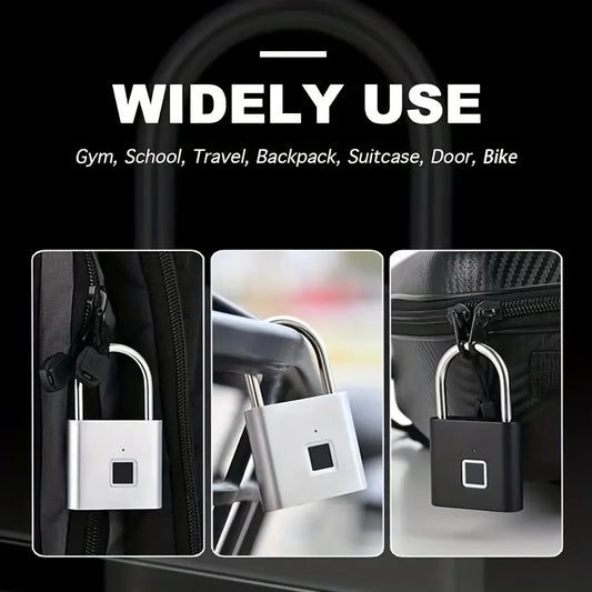 1Pcs Perfect for Securing Suitcases and Luggage, Mini Smart Fingerprint Padlock, Anti-Theft Protection