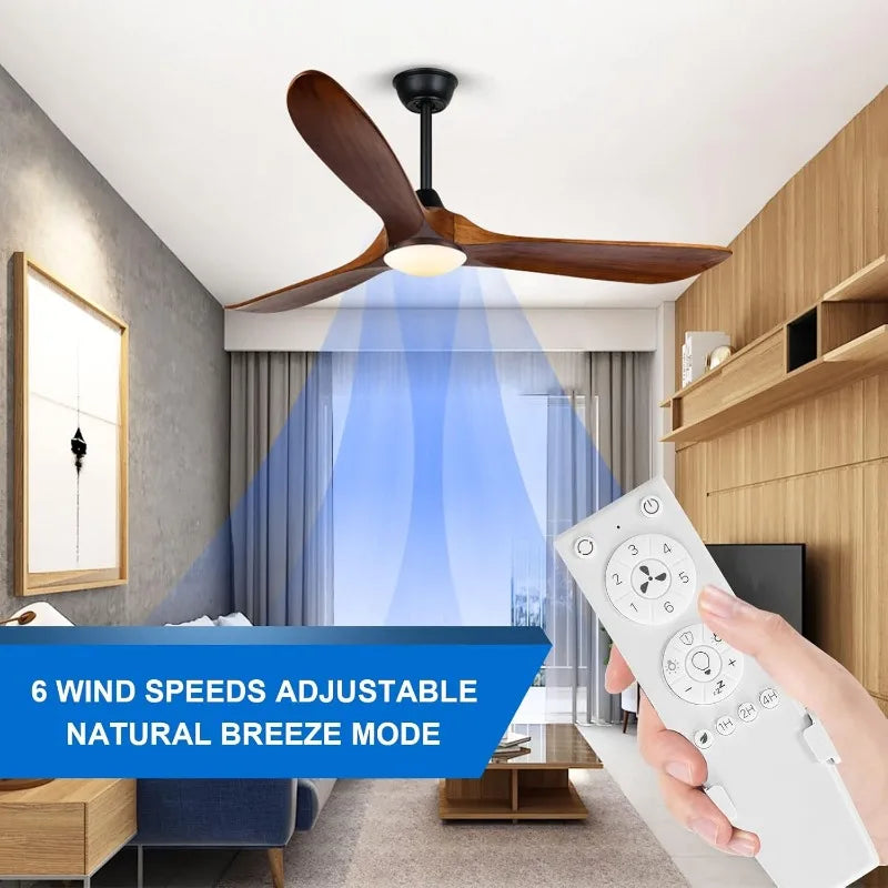 60 inch Ceiling Fan with Light, Outdoor Ceiling Fans for Patio with Light and Remote, Farmhouse Ceiling Fan
