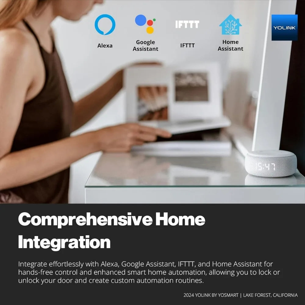 Smart Deadbolt Lock with Fingerprint, Keypad, IC Card, App & Fob Control – LoRa Long-Range, Compatible with Alexa, Google, IFTT