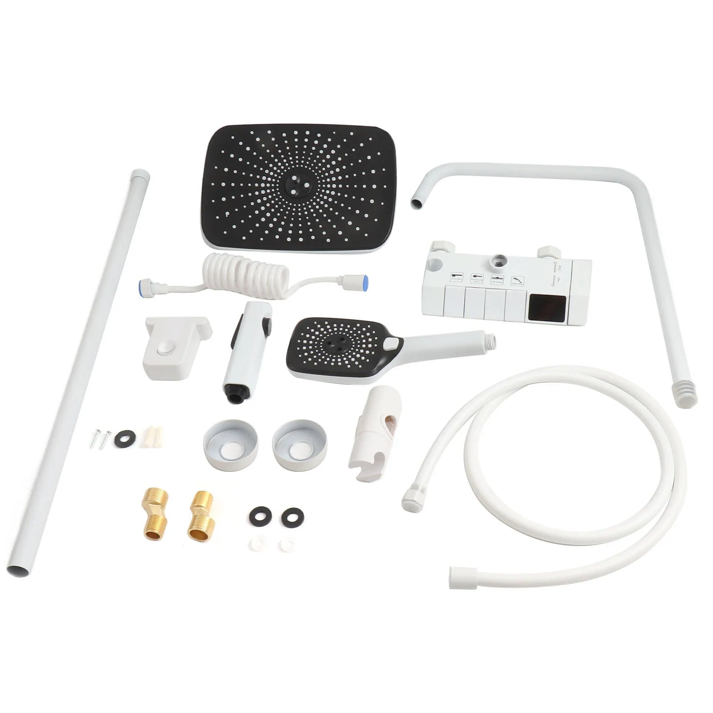 Bathroom Shower  Set Easy To Install Easy To Adjust NPT 1/2 3 Mode Push Button Rainfall Handheld Shower Combo for Bathroom