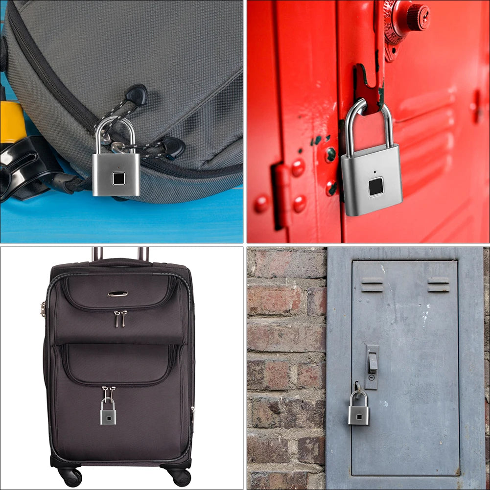 O10 Waterproof Smart Biometric Fingerprint Keyless Door Lock Security Padlock