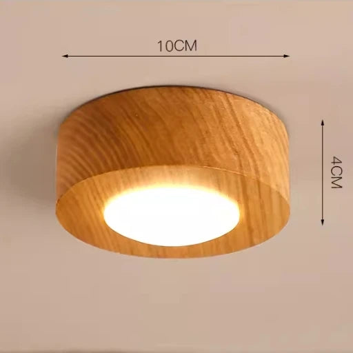 Nordic Creative Square Wooden Ceiling Lamps Simple Acrylic LED Handing Light for Bedroom Living Room Stair Aisle Lighting Decor