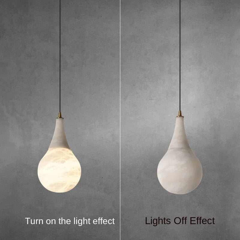 Luxury Home Deco LED Marble Series Designer Hanging Lamps Suspension Luminaire Lampen Pendant Light for Staircase Living Room