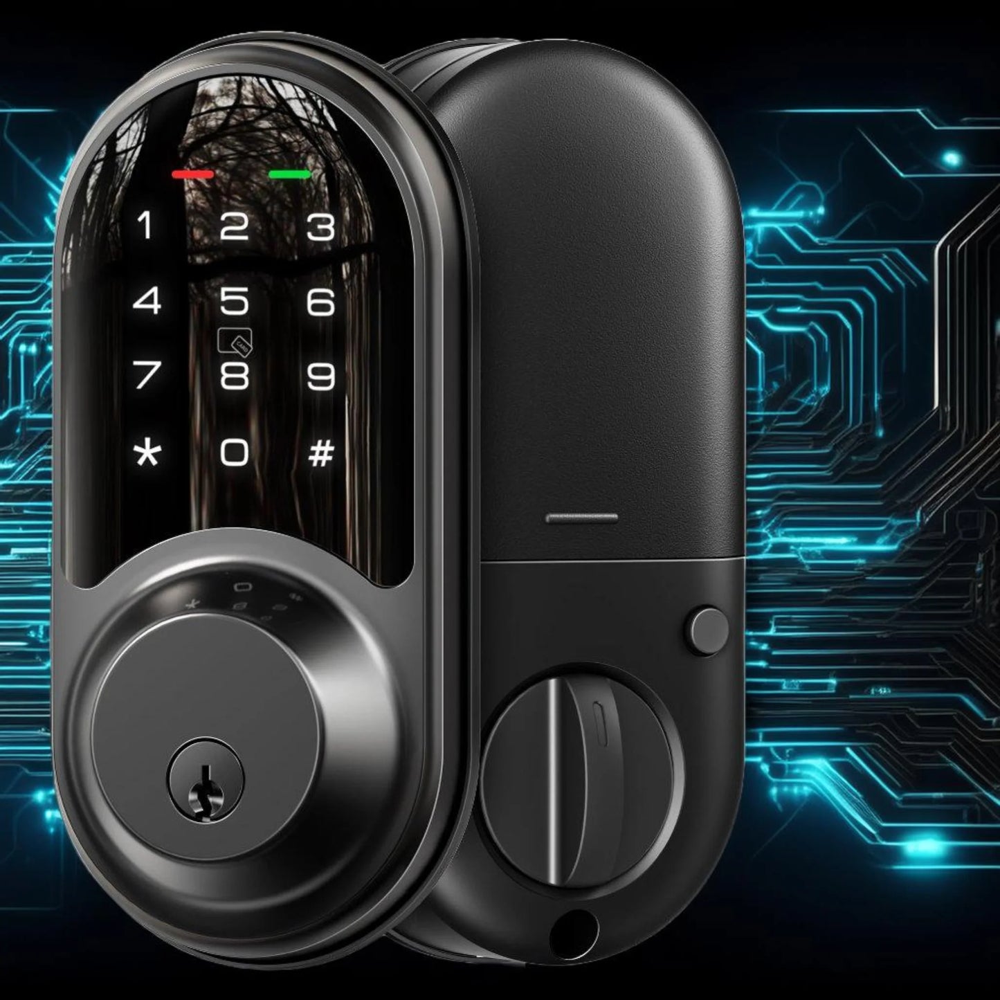 Veise RZ06 Smart Lock for Front Door with App Control, Keyless Entry, Electronic Digital Deadbolt with Touchscreen Keypad Set
