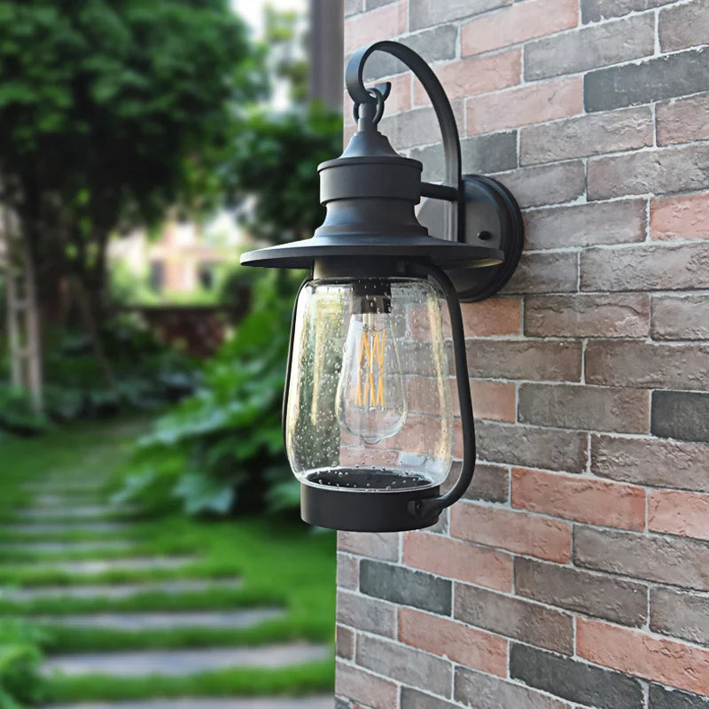 Aluminum horse lamp outdoor wall lamp waterproof and rust proof courtyard lamp balcony retro villa garage garden wall lamp
