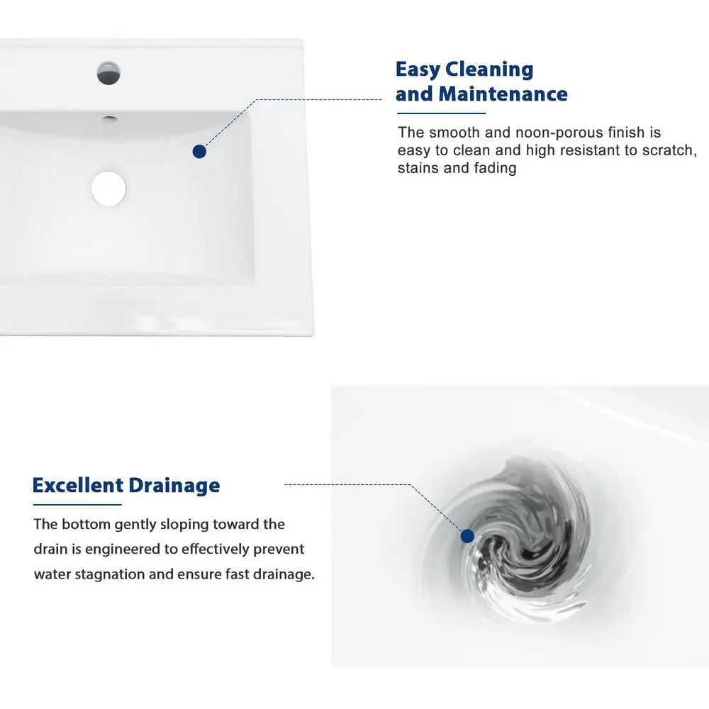 Bathroom Vanity Ceramic Console Sink Set Freestanding Pedestal Bracket Drain Kit White/fwlink Tap Shelf Towel Rack Console Area