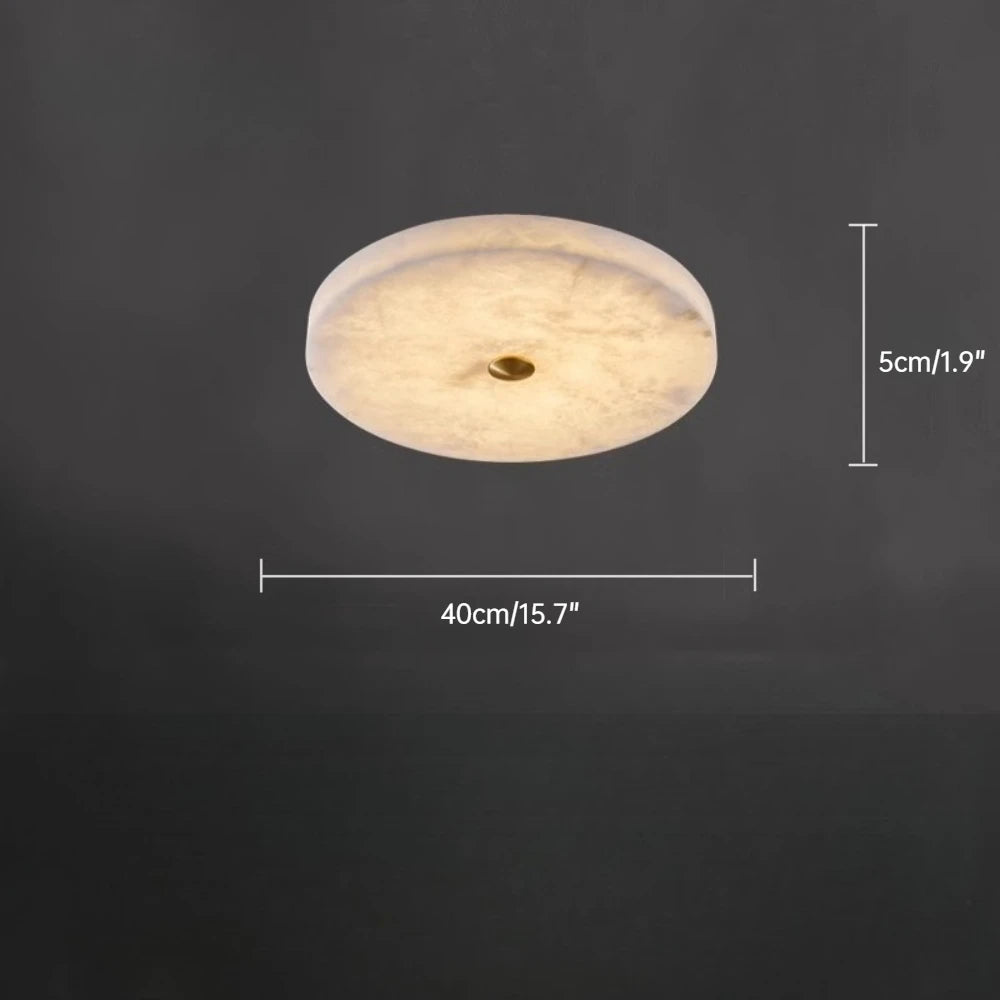 Modern Simple LED Natural Marble Ceiling Lamp Living Room Bedroom Corridor Circular Ultra-thin All-copper Wall Lamp Indoor Decor