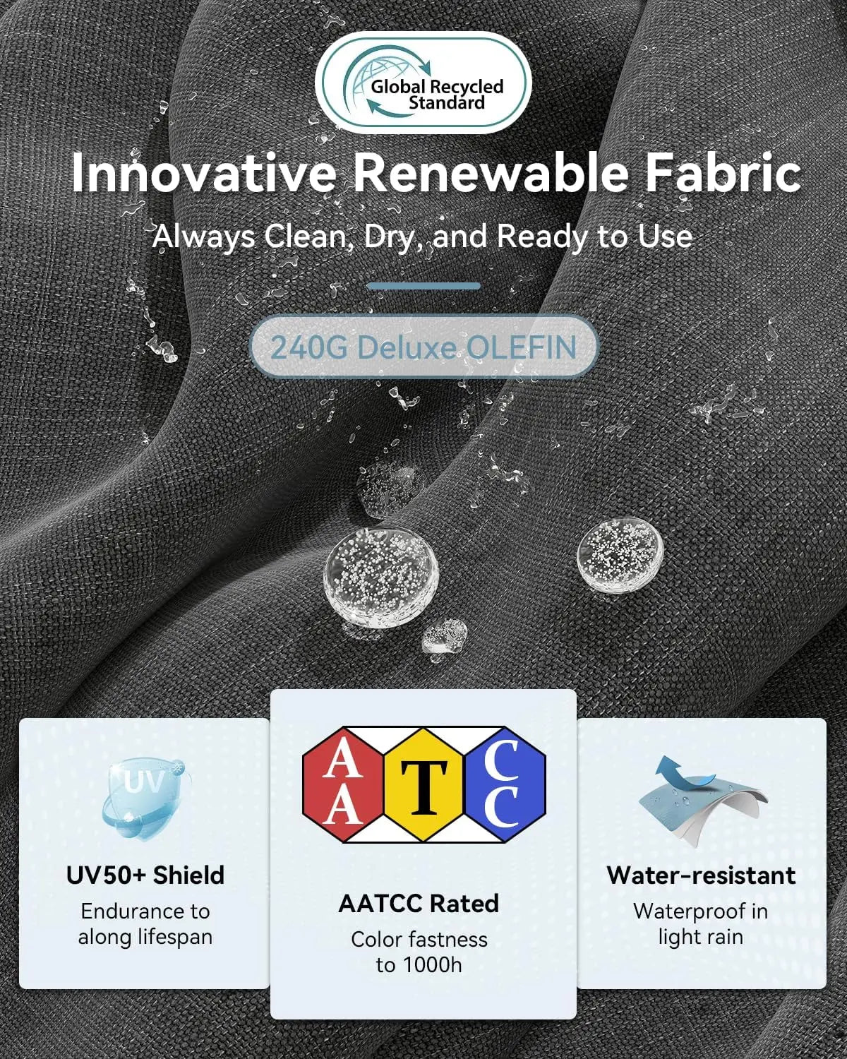 Aluminum Outdoor Patio Furniture Set, 5 Seats Outdoor Sectional with Coffee Table, Patio Conversation Sets with Upgraded Armres