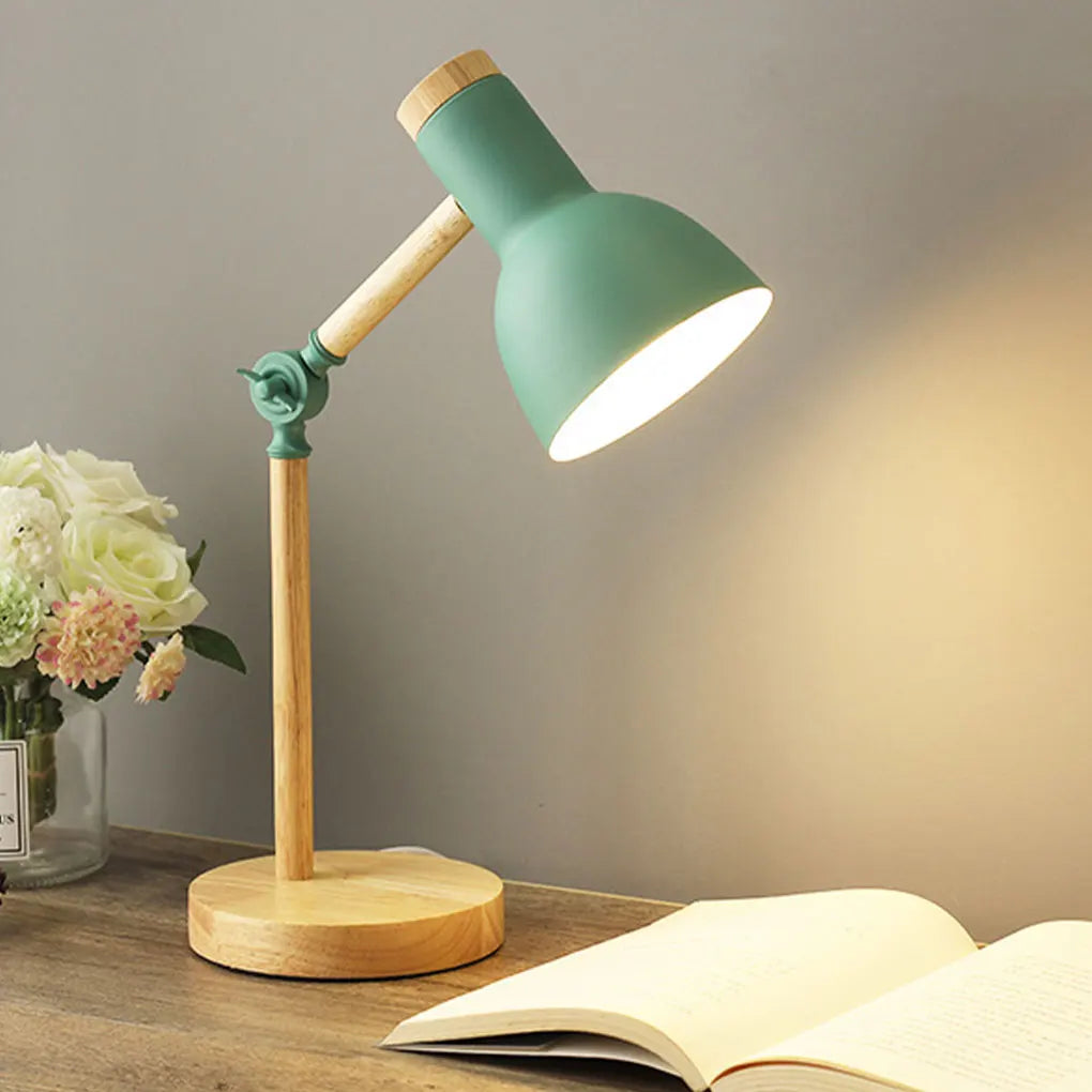 Energy Saving Table Lamp With Flexible Neck For Modern Lovers Eye Protection Bamboo Bedroom Lamp yellow