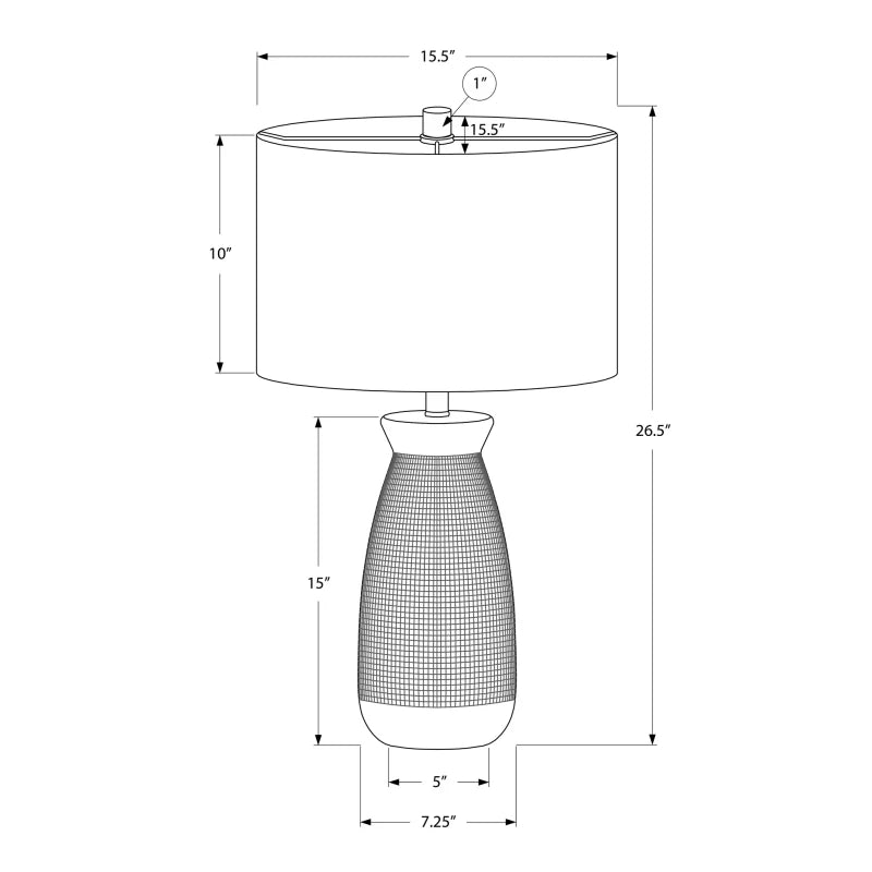 Adds Ambiance space Assembled Base Cream Lamp Lighting Room Shade Table Lighting, 27h, Table Lamp, Cream Ceramic, Beige Shade, C