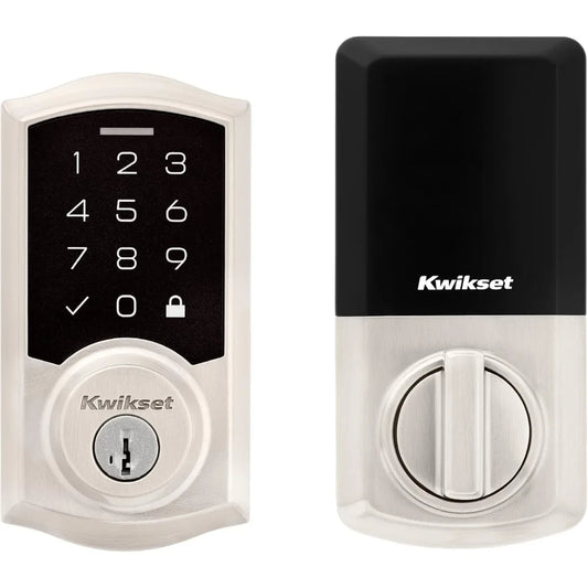 SmartCode 270 Keyless Entry Electronic Touchpad Deadbolt Door Lock with Auto-Lock, Custom User Codes, Advanced Security in Sati