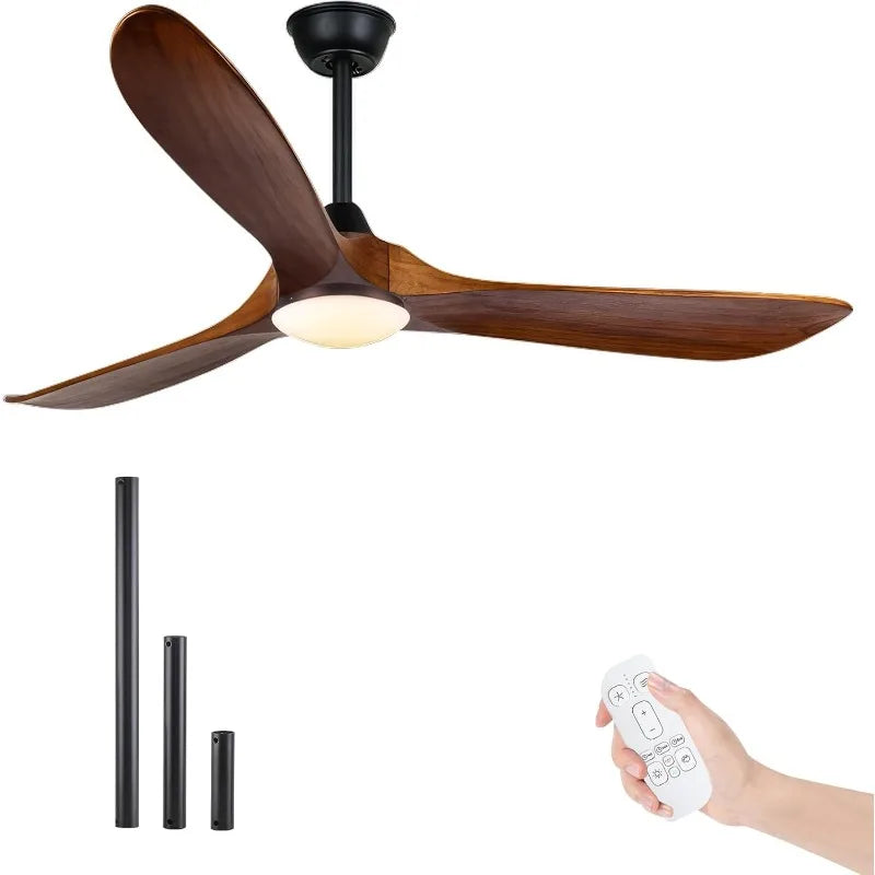 60 inch Ceiling Fan with Light, Outdoor Ceiling Fans for Patio with Light and Remote, Farmhouse Ceiling Fan