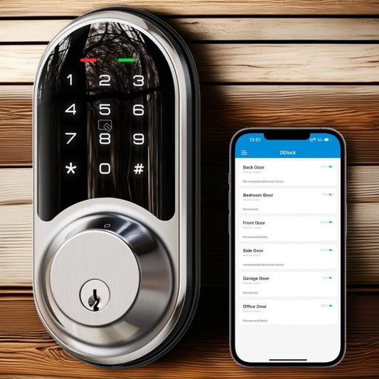 Veise RZ06 Smart Lock for Front Door with App Control, Keyless Entry, Electronic Digital Deadbolt with Touchscreen Keypad Set