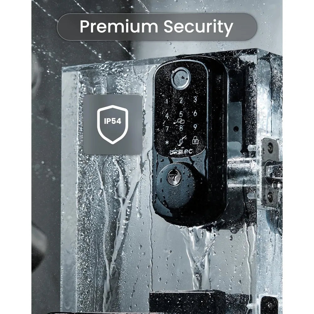 B200 Keyless Entry Door Lock with Handle Set, Smart Locks for Front Door, Deadbolt Smart Lock, Front Door Locks Set, Electronic