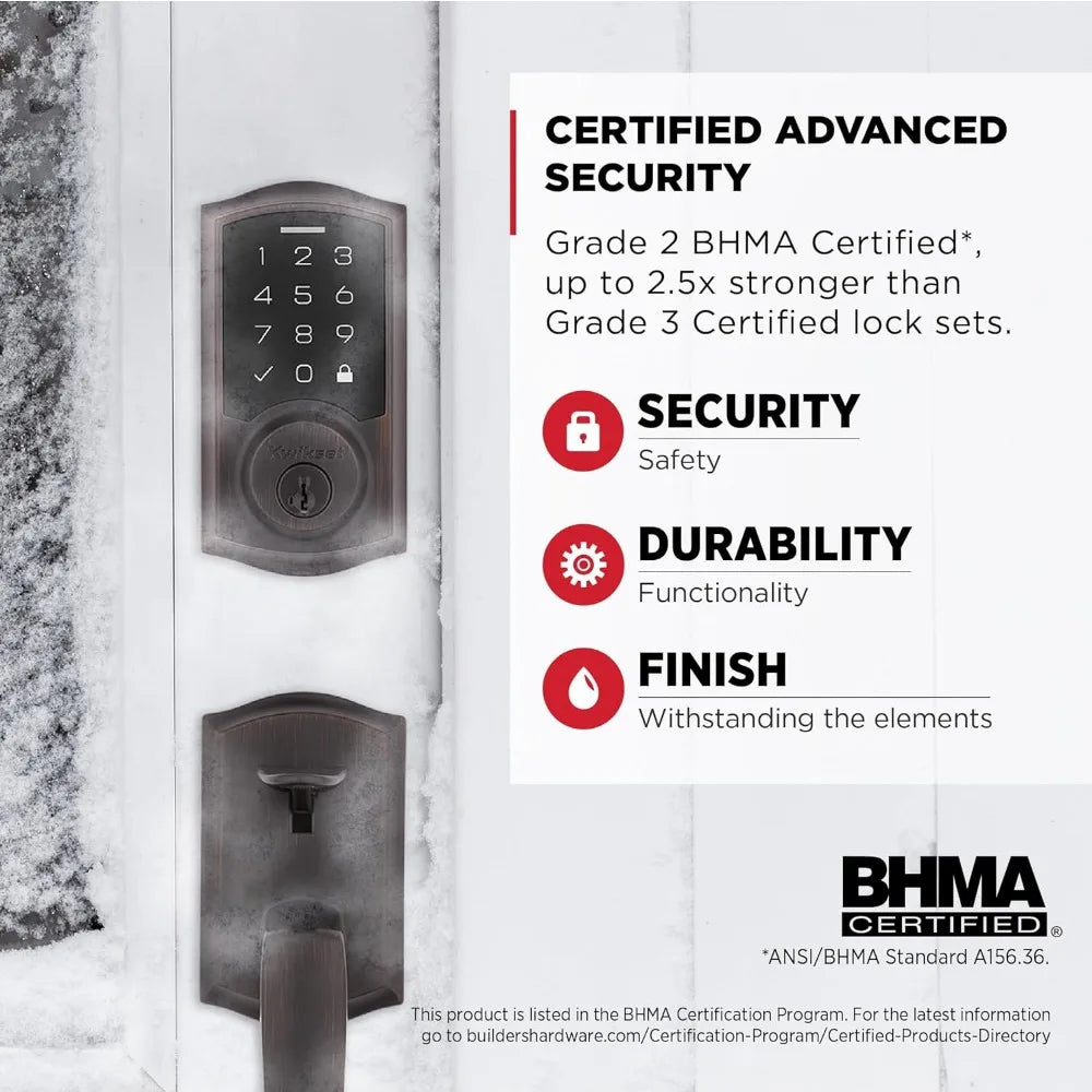 SmartCode 270 Keyless Entry Electronic Touchpad Deadbolt Door Lock with Auto-Lock, Custom User Codes, Advanced Security in Vene